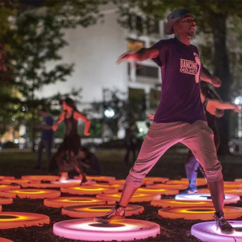 2024 New design waterpoof IP67  16 Colors RGB interactive led dance floor tiles for Sale