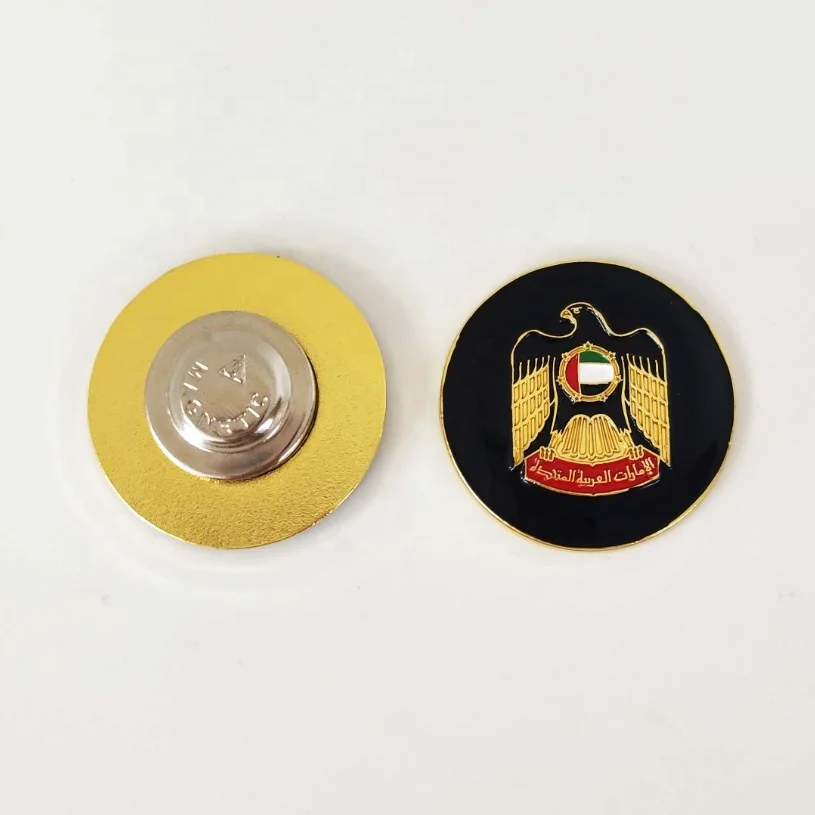 magnetic metal chest pin badge medal for United Arab Emirates national day celebration