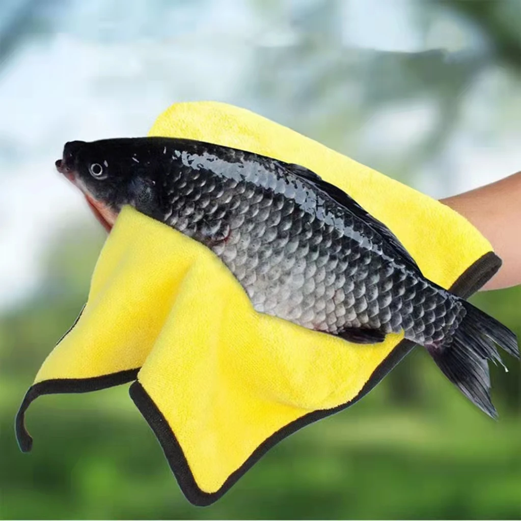 Wholesale soft quick dry microfiber fishing bait towel for Outdoor Fishing or Scrubbing Boats and Rods