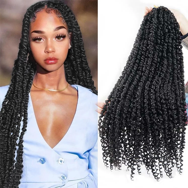 beauty supplies new Long Pre Twisted Passion Twist hair Synthetic spring Twists Crochet Hair extension Crotchet Braid Fluffy