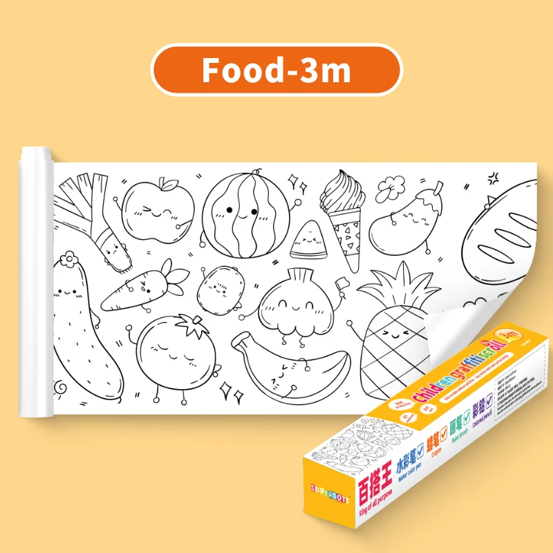 Рулон детской бумаги для раскрашивания 300 х30 см