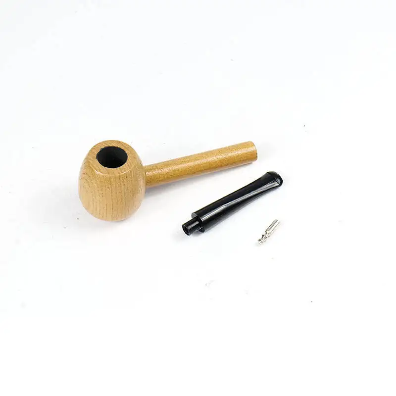 Wholesale Wooden Tobacco Smoke Water Cigarette Pipes Herb Wood Color Smoking Pipe