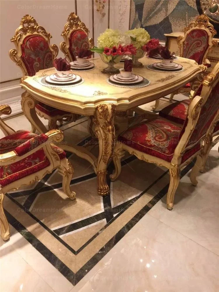 French Furniture Style Dining Room Set Villa Furniture Antique Spanish Furniture