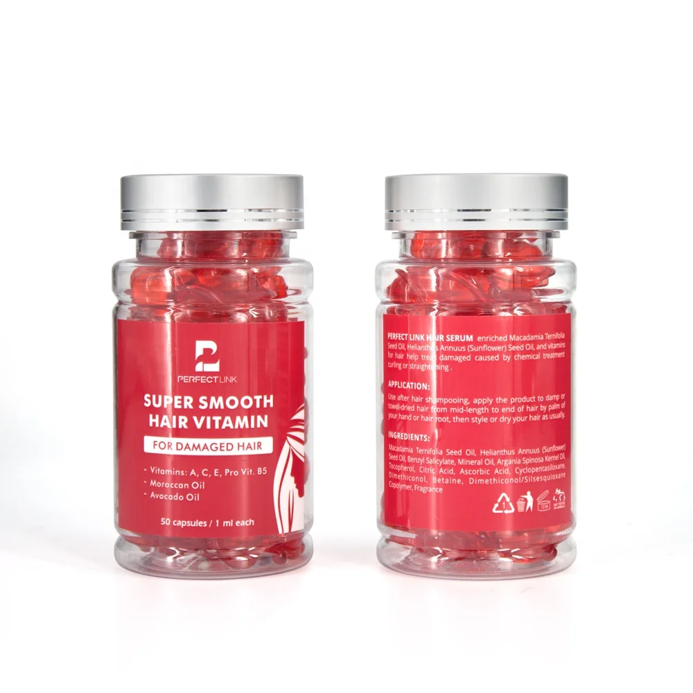 Best Professional Private Label Smooth Care Treatment Moisturizing Growth Hair Serum Vegan Oil Vitamin Capsules