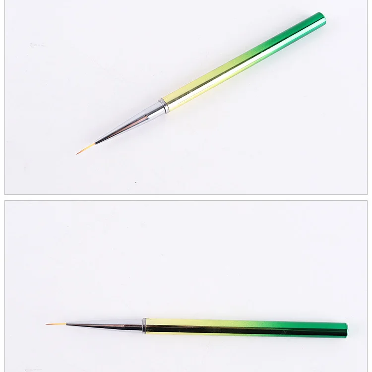 Makeup Tool Kit 3pcs Bright Metal Handle Manicure Nail Art Brush Set