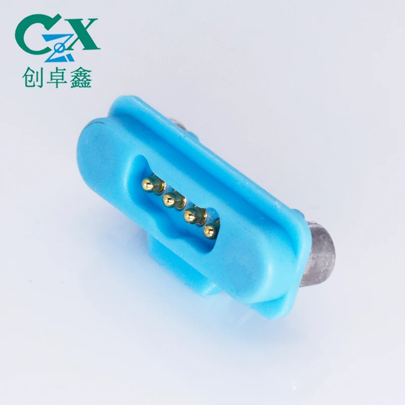 Intelligent programming block 4pin pogo pin magnetic connector