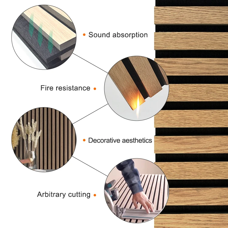 China Hot Selling Decor Apartment Wall And Ceiling Sound Absorbing Grille And Wood Slat Acoustic Panels