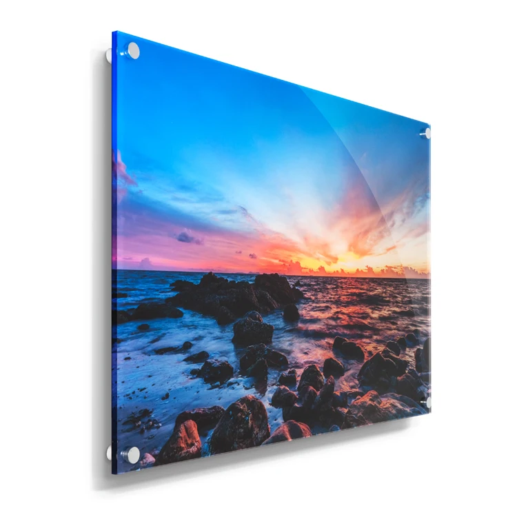 Custom Large Size Hot Sale Floating Acrylic Landscape Frame Wall Mounting Acrylic Photo Picture Frame