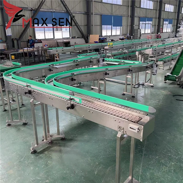 China Supplier Table Top Chain conveyor Flat Top Chain conveyor for Beverage Industry with ISO 9001 Certificate