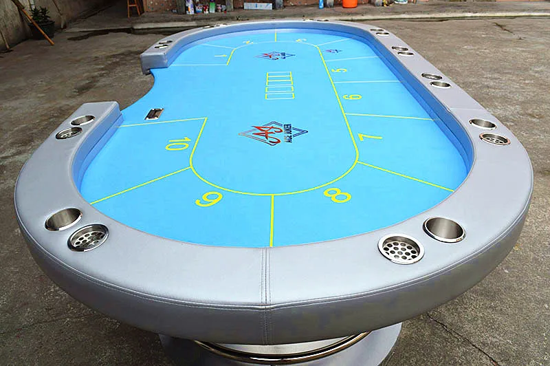 Customized Poker Table Luxury With Stainless Steel Legs for Playing