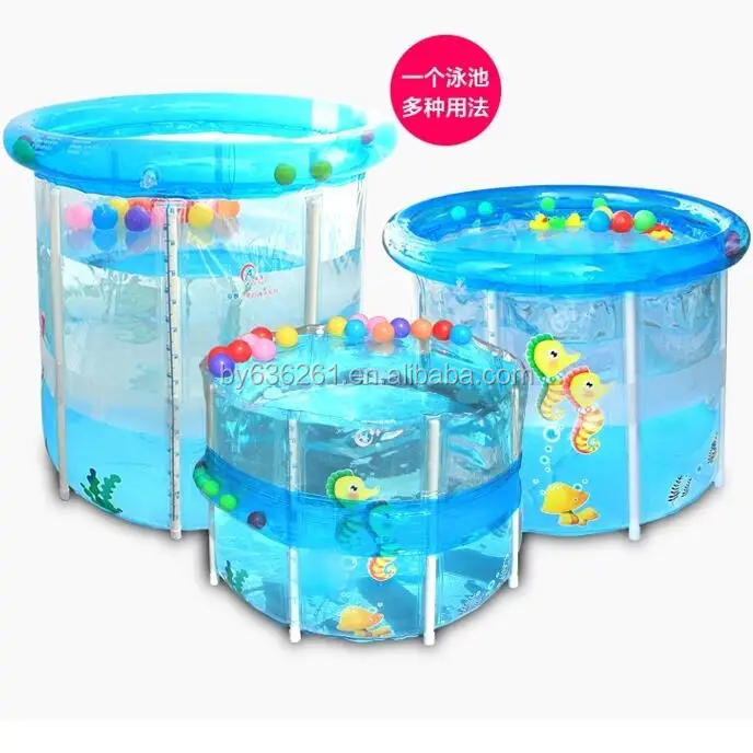 
Plastic Baby Folding Bathtub With High Quality, Transparent Inflatable Baby Folding Bathtub 