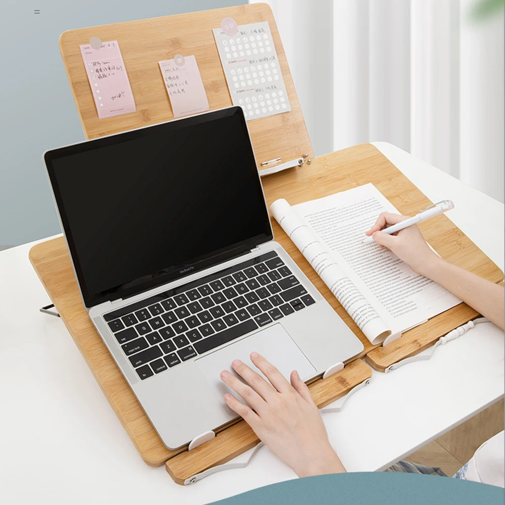 Adjustable Book Display Reading Stand Eco Friendly Foldable Bamboo Music Kitchen Customized Logo Item Time Pcs Material Origin