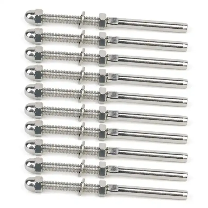Stainless Steel Swage Threaded Stud Tension End Fitting Terminal for cable railing