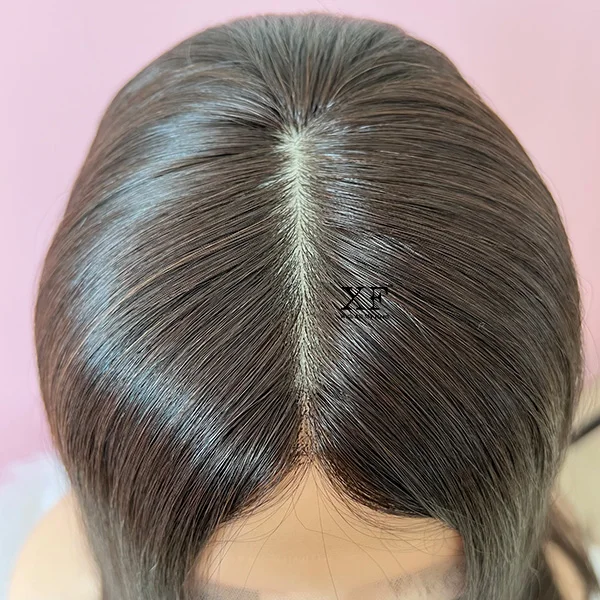 Natural Looking Full Hand Tied 100% Virgin Human Hair Medical Wigs Cancer Wigs With Comfortable Cap