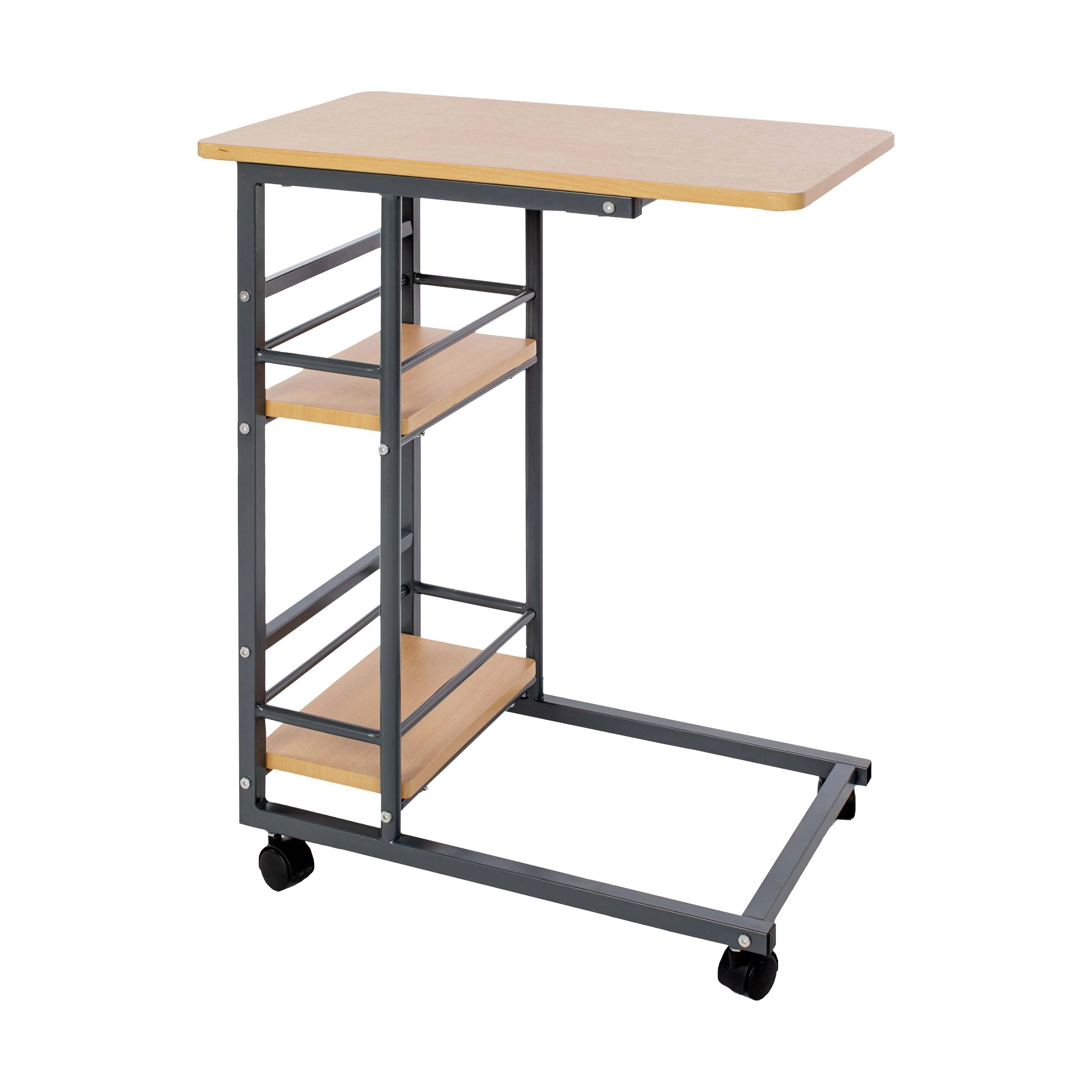 
FR/EU Dropshipping OK ship in 48hours modern simple design laptop table wood top side table desk with wheels 