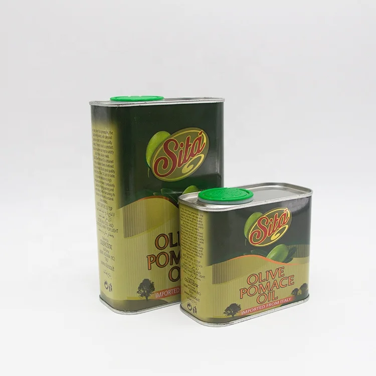 100ML,500ML,5L Custom Printed Empty Food Grade Olive Oil Tin Can for Sale