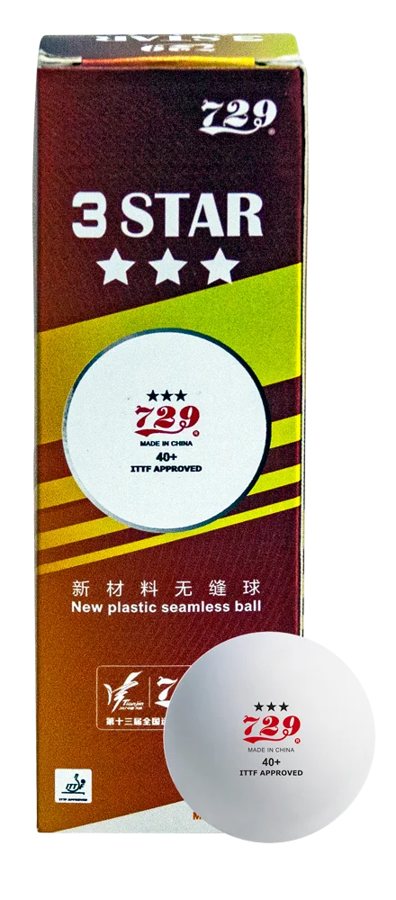 729 Friendship  professional quality 3 star table tennis ball 40+ professional player ITTF approved pingpong ball