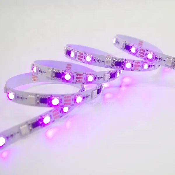 Likelight Dc5v Dmx Rgb 30 светодиодов/м полноцветная цифровая программируемая Гибкая Пиксельная Светодиодная лента