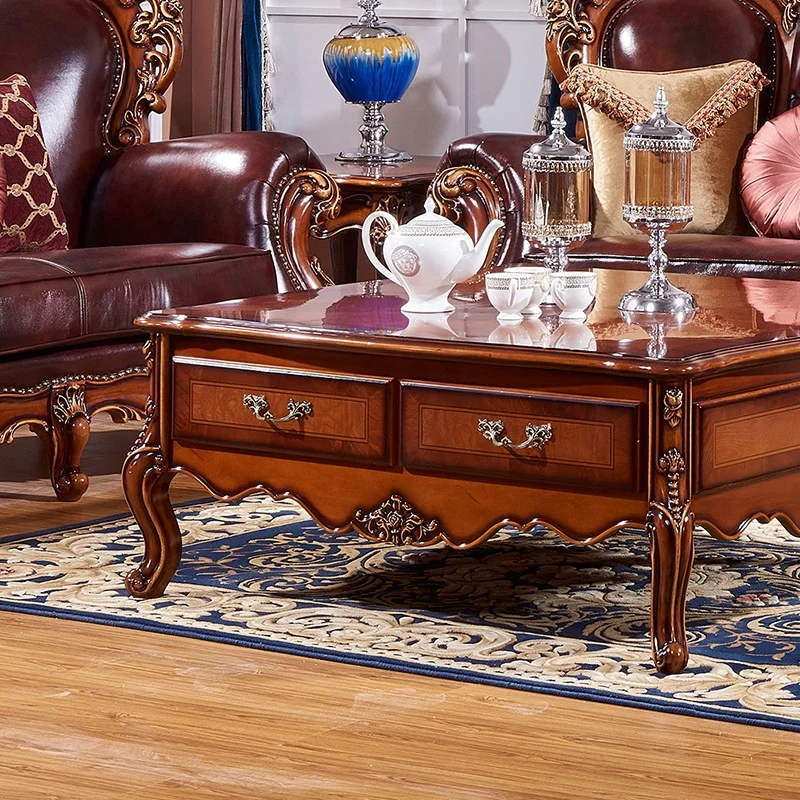 2019 New Coming Luxury Tea Tables Antique Wooden Carved Exquisite Coffee Table Wood Chinese