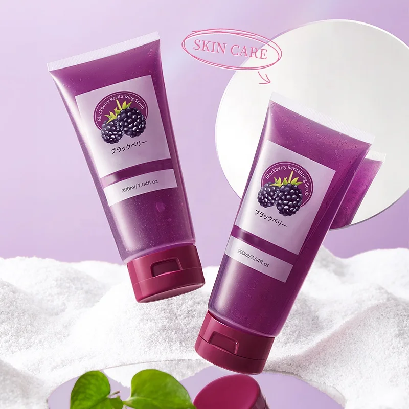 BISUTANG Blackberry Scrub 2 In1 200ml Rejuvenating Skin Whitening Body Scrub Exfoliating Dead Skin Cleansing Body Scrub