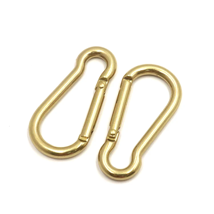 Outdoor sports equipment heavy duty high strength gourd hook carabiner karabiner carry buckle solid brass climbing snap hook