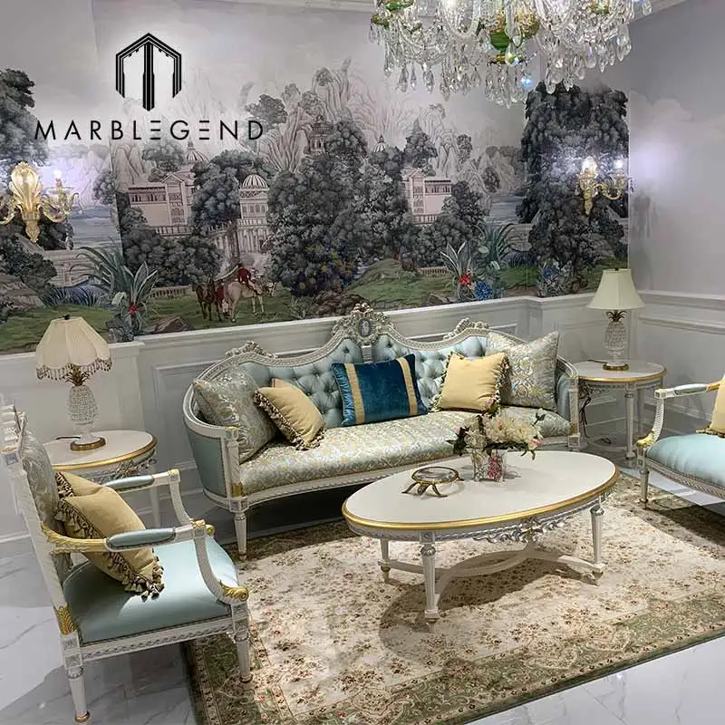 luxury palace decor antique sofa solid wood carved royal sofa set furniture