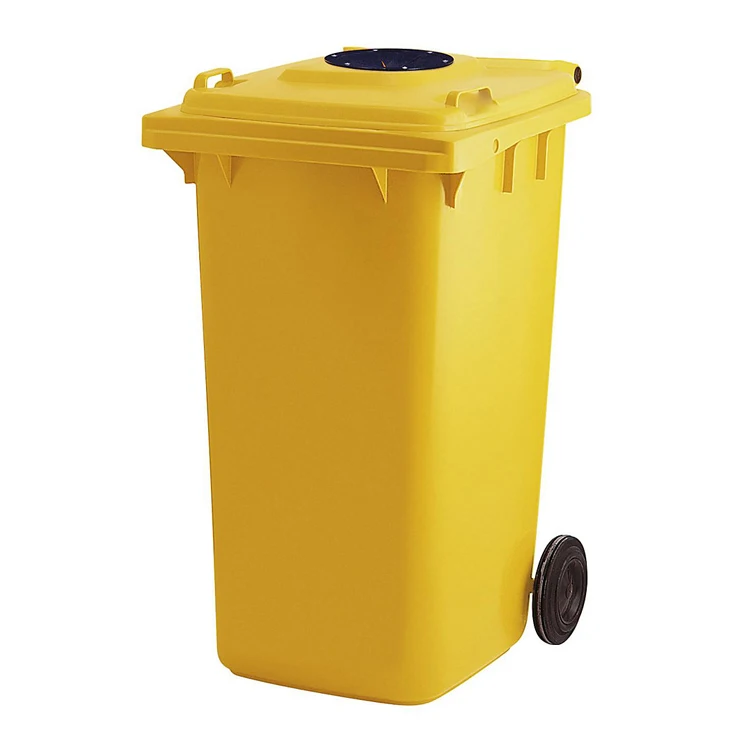 Сверхмощный пластиковый контейнер для отходов hdpe 240 литра с замком переработки бутылок и бумажных документов