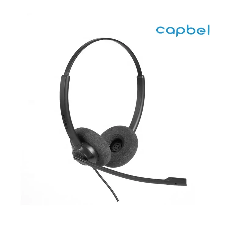 Wired Business Headset Over Ear And Boom Telephone Headset with Soft Earpads for Longtime Usage
