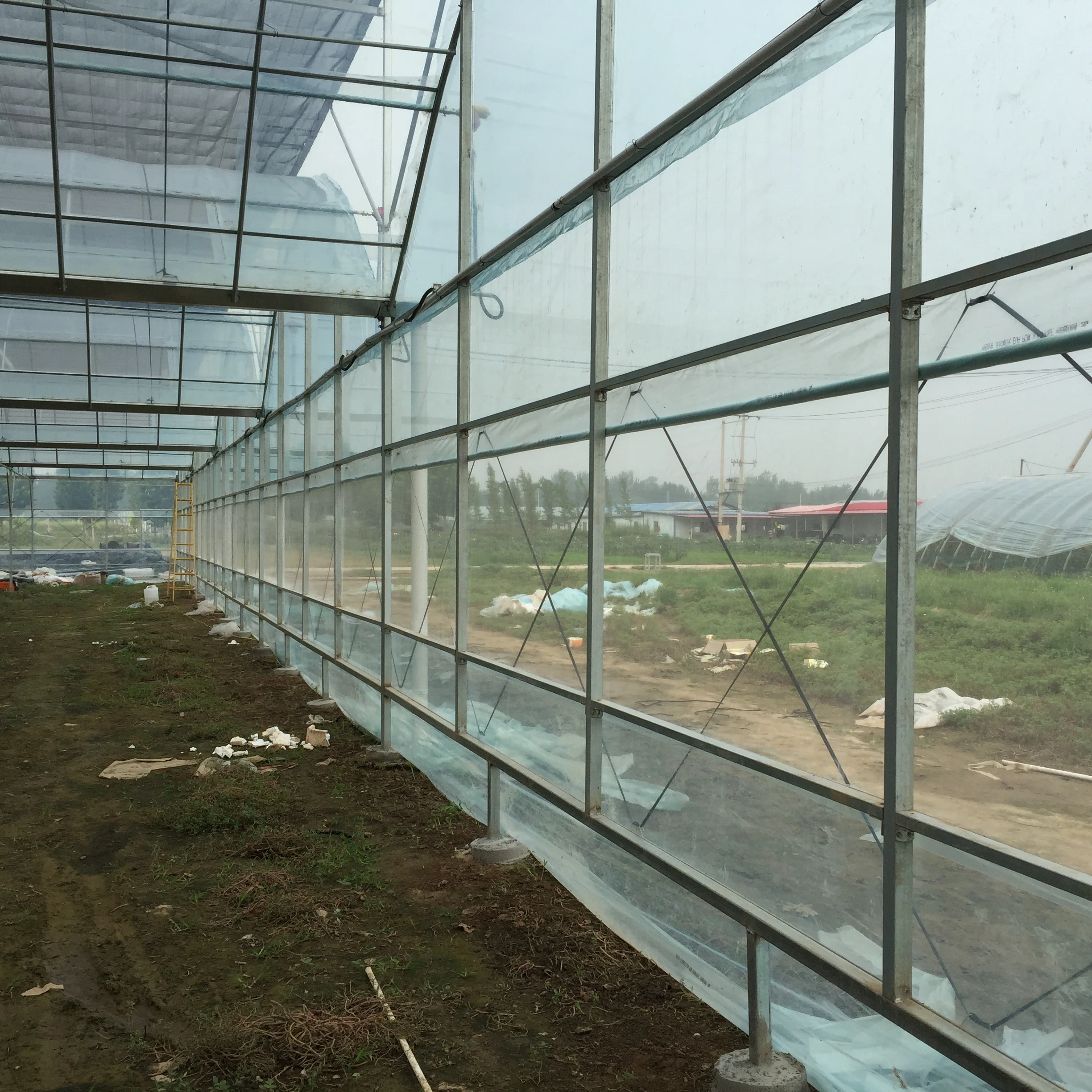 High Quality Film Agricultural/ Commercial Green House Hydroponic Multi-span Greenhouse