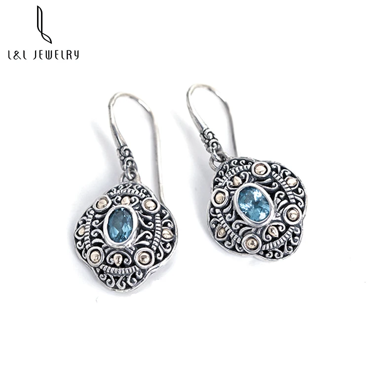 
New Type Top Sale Custom High Quality Topaz earrings 