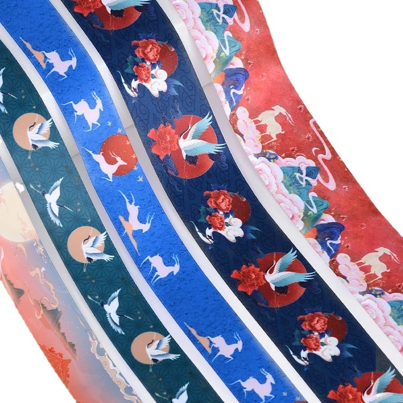 2024 атласная лента из полиэстера с тиснением и логотипом