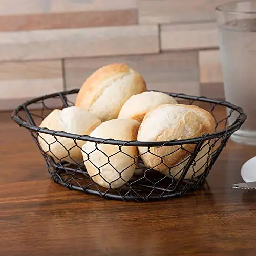 Factory wholesale 2 Pack Rope Metal Oval Bread Basket Bread Proofing Basket for Professional & Home Bakers