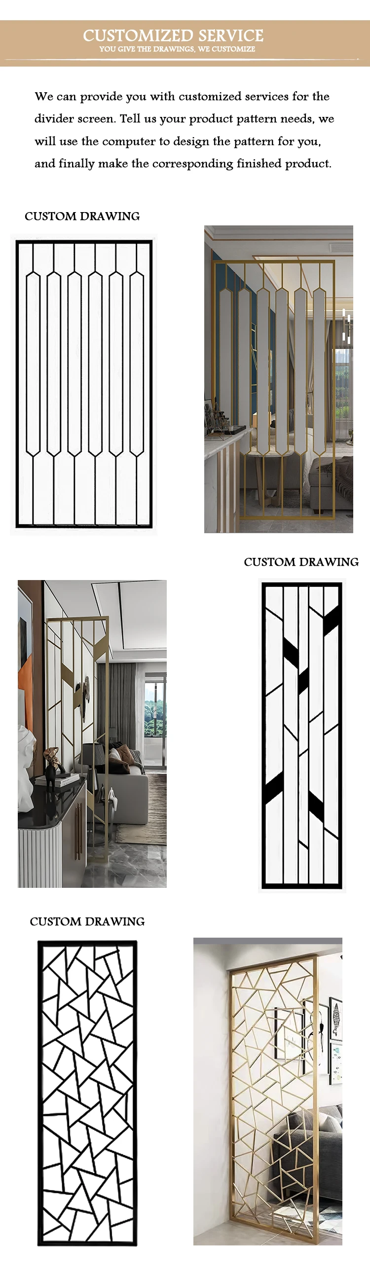 SUCEL Decorative Metal Screen Fencing Stainless Steel Screens & Portable Folding Doors Room Dividers.jpg