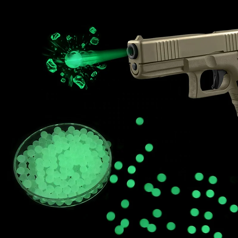 High Quality Toy 7-8Mm Soft Luminous Refill Gel Gun Blaster Bullets Water Beads Splatter Ball Ammo For Gun