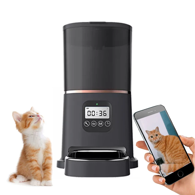 6L Automatic Pet Bowls Cat Food Dispenser Accessories Remote Control Smart WiFi Auto Feeder For Cats and Dogs Pet Dry Food