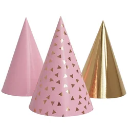 EASTTEREN wholesale 2022 new product paper party hat with Hot Stamp Triangle pattern Birthday Celebrations party supplies