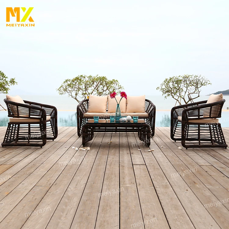 MX дешевая китайская фабрика импортная французская Водонепроницаемая садовая мебель из ротанга для патио