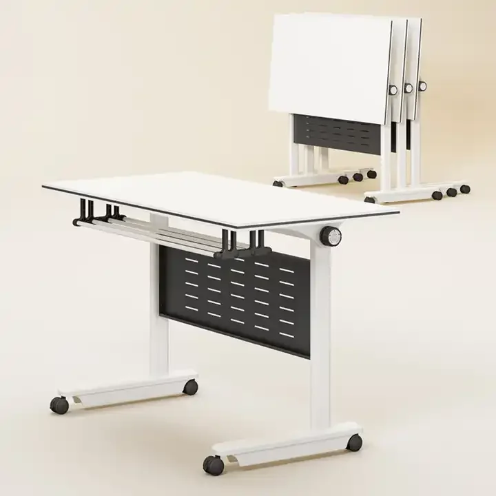 Ekintop Modern Office Furniture Desk High Tech Office Folding Training Table Foldable Conference Desk Meeting Table