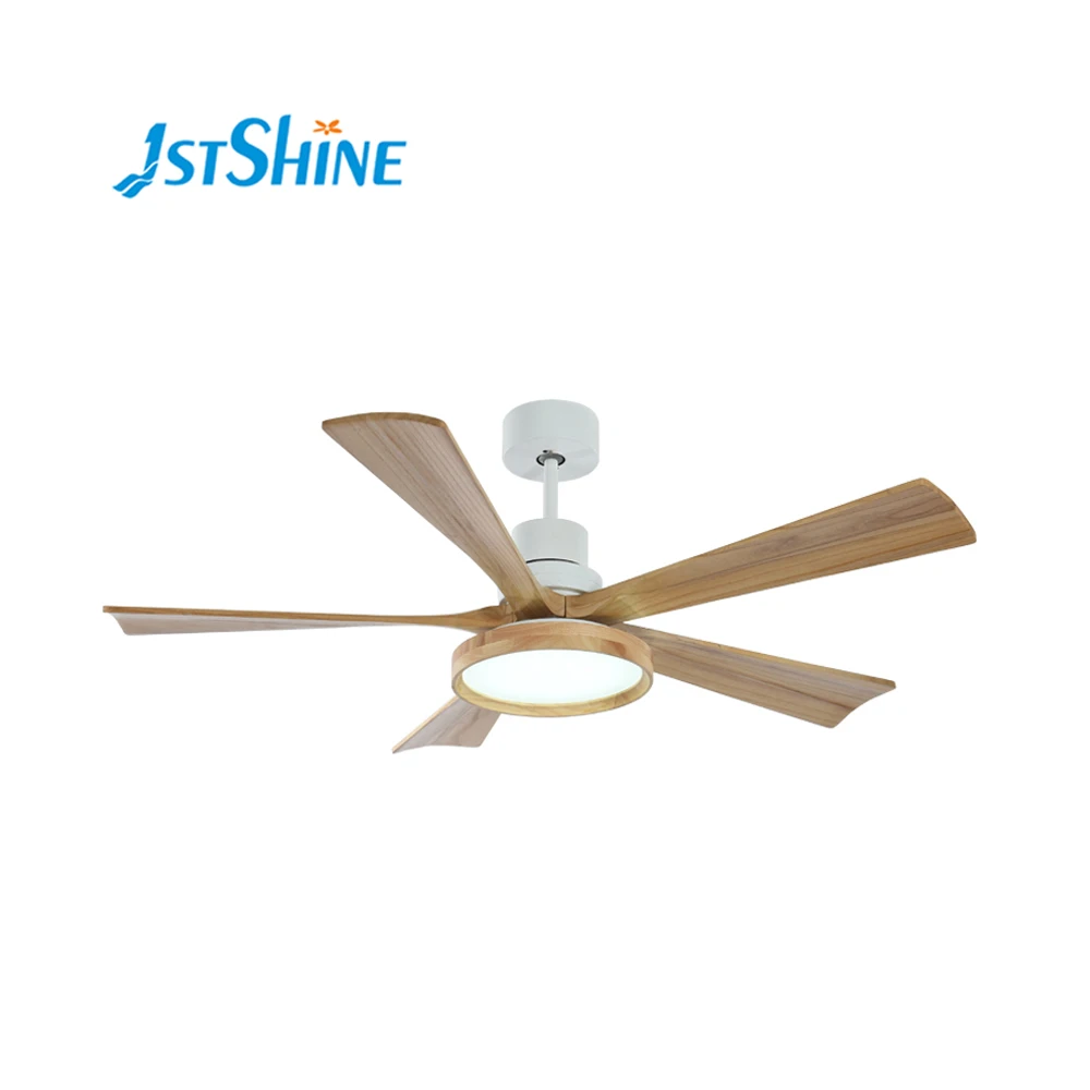 Новый дизайн деревянный потолочный вентилятор лезвия конденсатор 220 в большой 5 скоростей дистанционного управления столовая по