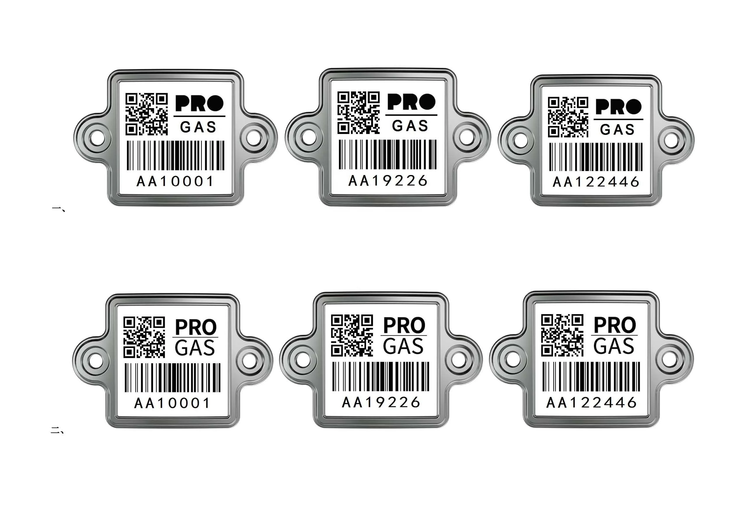 durable metal ceramic bar code tag scratch resistance unique code for gas cylinders smart asset tracking