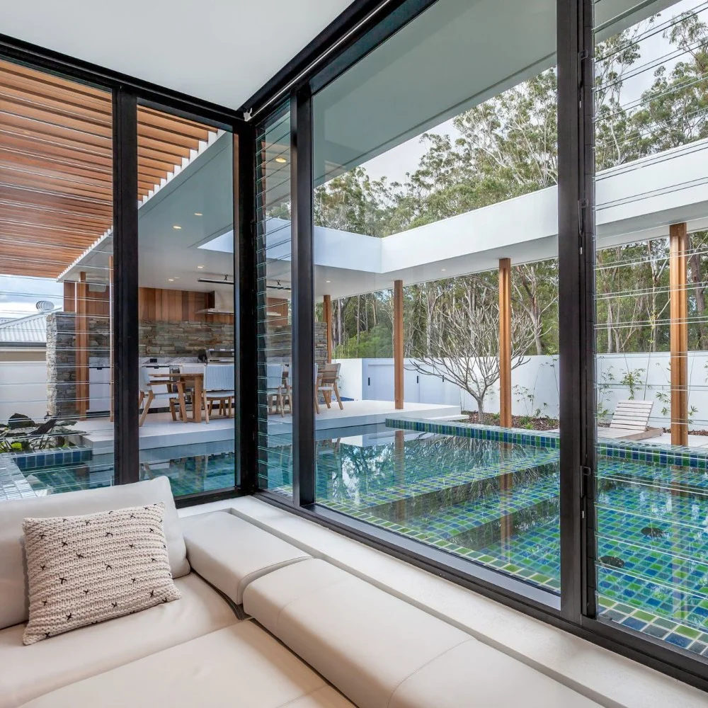 Big View Floor To Ceiling Window Florida Miami Aluminum Frame Fixed Glass Windows Impact Resistant Large Picture Windows