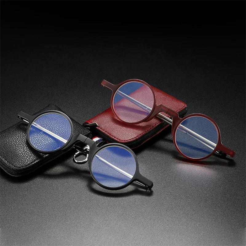 2022 Amazon Hot Selling Anti BlueLlight TR90 Folding Reading Glasses  with Spring Hinge