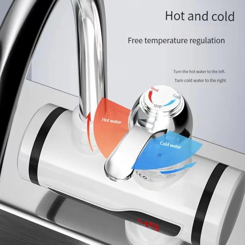 Wholesale Cheap Plastic Tankless 3500W/5500W 110V/220V Hot Water Kitchen Instant Electric Water Heaters With Shower Head