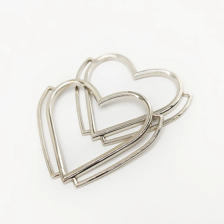 Customized Designer Metal Lightweight Swimwear Bra Connector Buckle Hollow Heart Ring Bikini Buckle Underwear Buckle For Women