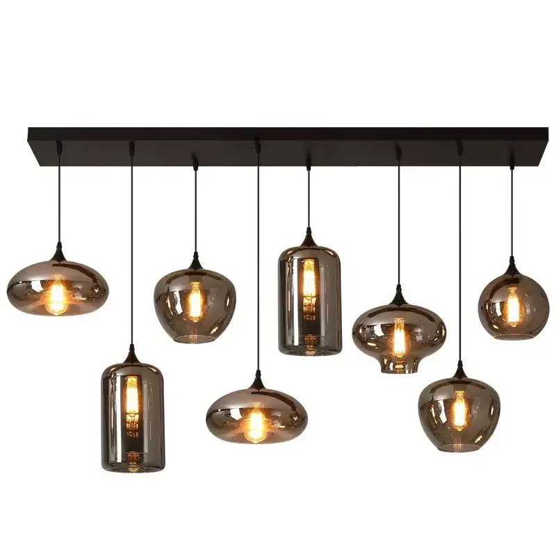 Modern kitchen island restaurant chandelier glass ball hanging lamp pendant lights for dining table