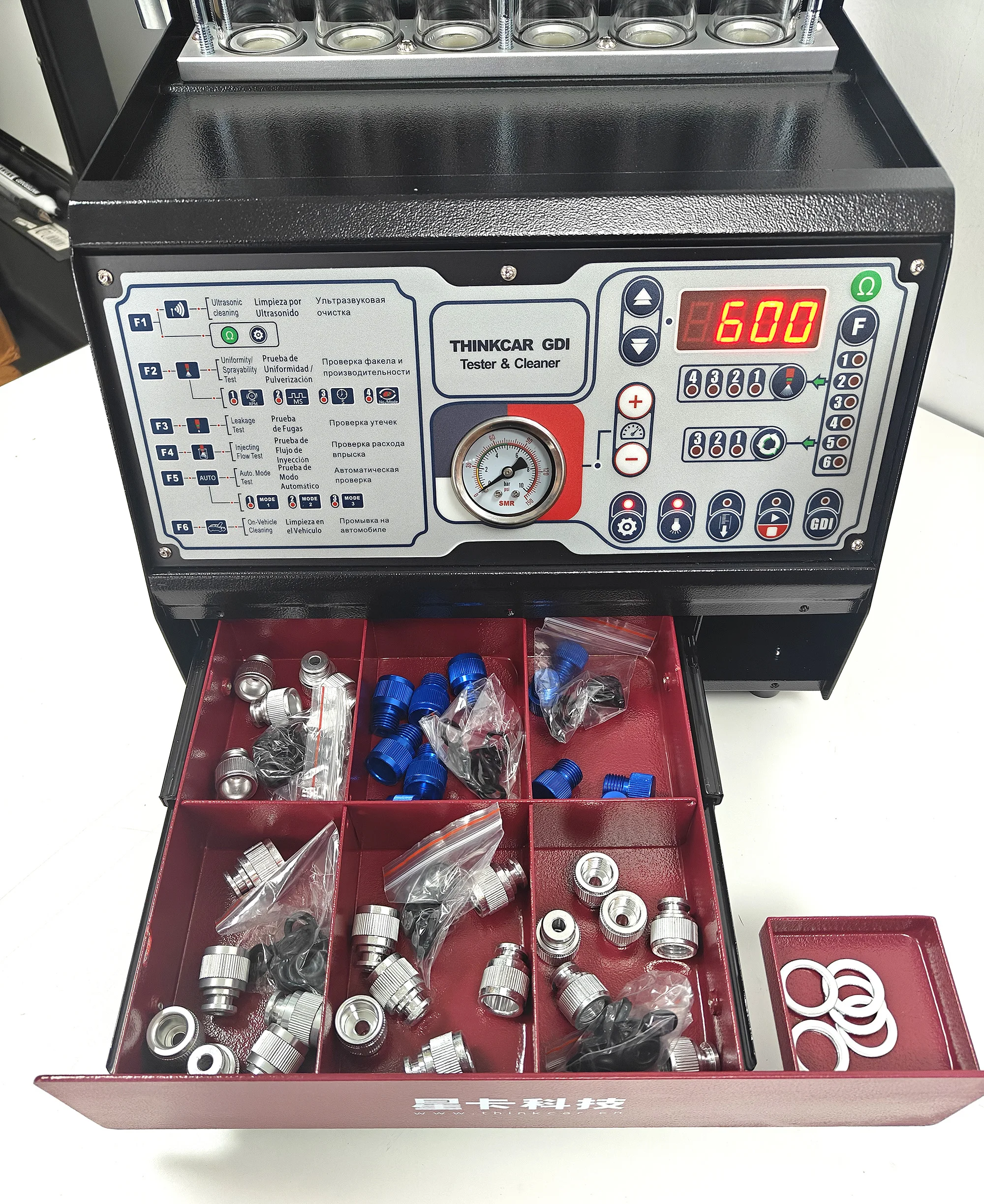 THINKCAR GDI 6 Cylinder Ultrasonic Injector Cleaner And Tester Low resistance injector test for all gasoline injectors