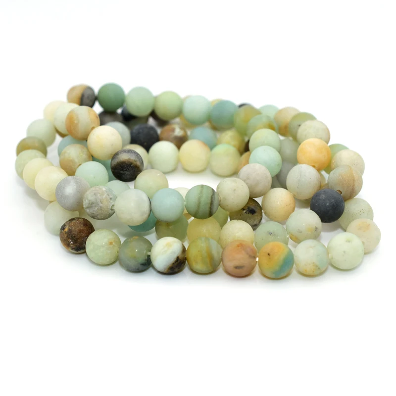 Wholesale High Quality 4/6/8/10/12mm Natural Matte Amazonite Bracelet For Women Men