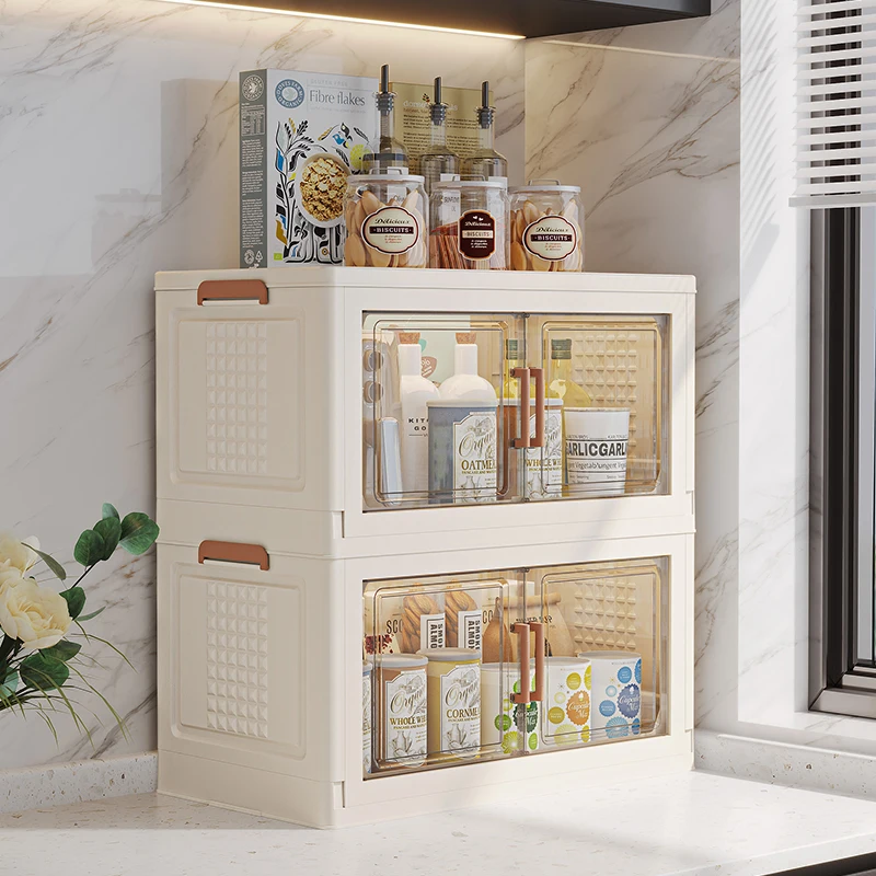 Pantry Cabinet Cupboard Organizer Storage Rack muti-layers For Dining Living Study Room Product  with door