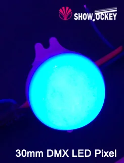 Showjockey 30mm 50mm 12v DMX512 Dot LED Point Lights IP65 Waterproof DMX Pixel Lights for Stage Light Mitsuhide