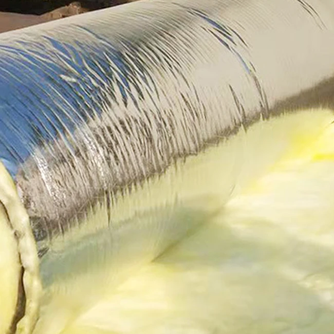 Self-Adhesive Aluminum Foil Fiberglass Roof Insulation Roll Fireproof Cotton Glass Wool Roof Rubber Insulation Heat Materials